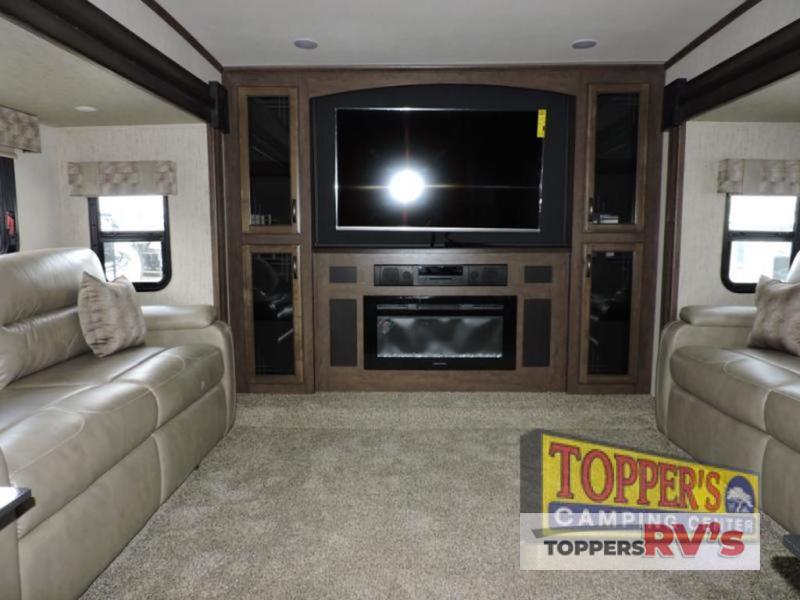 living room Sandpiper 377FLIK Fifth Wheel