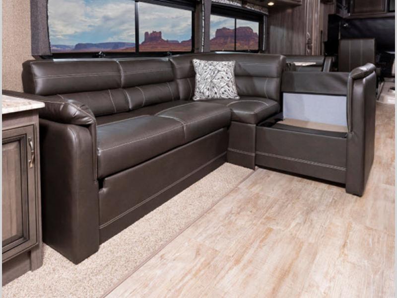 living room in vacationer rv